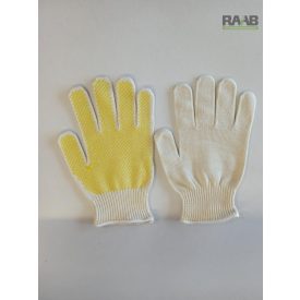 Textil kesztyű pontozott tenyérrel 