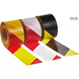 Jelzőszalag 70x200mm piros/ fehér