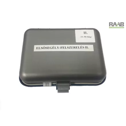 Elsősegély felszerelés "II" - munkahelyek részére, 31-50 főig - keménydobozos