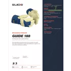 Erős, félig bélelt, sertésbőr kesztyű Guide 188