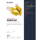 Erős, ökölcsontig nitrilbe mártott munkakesztyű GUIDE 807