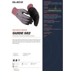 Vékony, tenyérrészen mártott nitril és mikrohab munkakesztyű GUIDE 582 HP