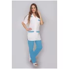 Egyenes vonalú női köpeny színes betéttel XS-XL-ig 