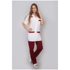 Egyenes vonalú női köpeny színes betéttel 2XL-3XL