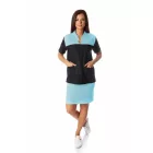 Női köpeny egyenes vonalú - fekete alapú XS-XL-ig