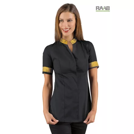 Hibiscus sztreccs tunika fekete-arany (Lurex Gold)