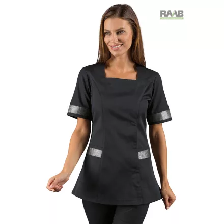 Aberdeen kevertszálas tunika - fekete/lurex silver