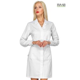 Singapore hosszú ujjú laborköpeny - fehér, pamut