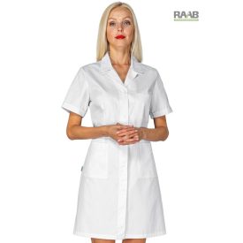 Singapore rövid ujjú laborköpeny - fehér, kevertszálas