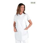 Fehér, ujjatlan unisex poncsó