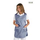 Unisex ujjatlan kék csíkos poncsó