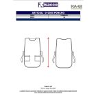 Unisex ujjatlan poncsó kék csíkokkal