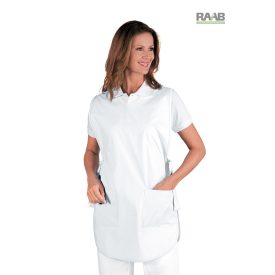 Fehér, ujjatlan unisex poncsó