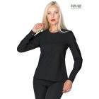 Granada sztreccs fekete póló - hosszú ujjú