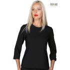 Granada sztreccs fekete póló - 3/4 ujjú