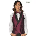 Bordó lurex egyméretes, unisex boleró-mellény