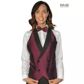 Bordó lurex egyméretes, unisex boleró-mellény