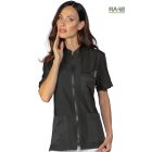 Samarcanda köpeny fekete sztreccs, rövid ujjú - unisex