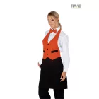 Fekete Garcon kötény, narancs színű felsőrésszel