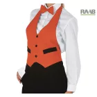 Fekete Garcon kötény, narancs színű felsőrésszel