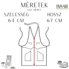 Barna Garcon kötény, bézs színű skót kockás felsőrésszel