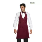 Bordó Garcon kötény csíkos felsőrésszel 