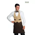 Barna Garcon kötény, bézs színű felsőrésszel