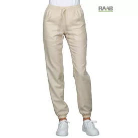 Lenvászon unisex nadrág gumírozott bokarésszel