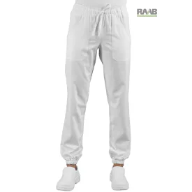 Sztreccs fehér, unisex nadrág gumis bokarésszel