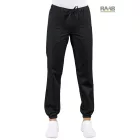 Sztreccs unisex nadrág gumis bokarésszel - fekete