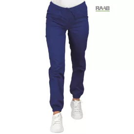 Sötétkék unisex nadrág gumírozott bokarésszel