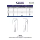 Kockás séfnadrág kötős derékkal S-2XL