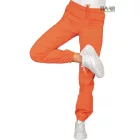 Korall színű unisex nadrág gumírozott bokarésszel
