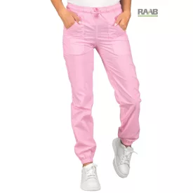 Rózsaszín unisex nadrág gumírozott bokarésszel