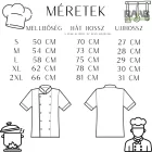 Giacca  fehér/olasz rövid ujjú szakácskabát
