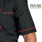 Giacca  fekete/piros rövid ujjú szakácskabát