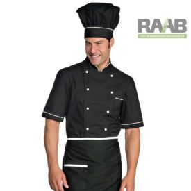 Giacca  fekete/fehér rövid ujjú szakácskabát