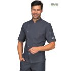 Belfast kék - farmer séfkabát, szellőzős