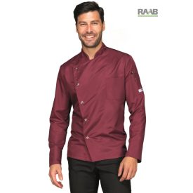 Belfast hosszú ujjú bordó séfkabát