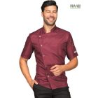 Belfast rövid ujjú bordó séfkabát