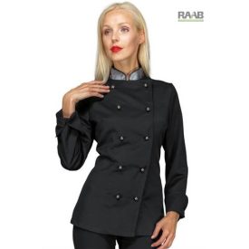 Ezüst színű galléros Lady szakácskabát XL-es