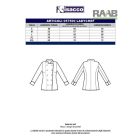 Női extra fekete-fukszia rövid ujjú szakácskabát