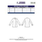 Fehér, pamut, női Snaps séfkabát - rövid ujjú