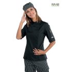 Fekete, női Snaps séfkabát - rövid ujjú