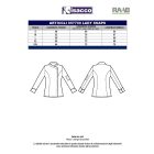 Fekete-fehér szegélyes női Snaps séfkabát - hosszú ujjú