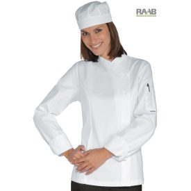 Lady Snaps séfkabát - hosszú ujjú, fehér