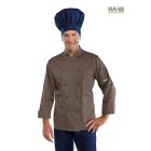Földszínű (föld barna) szakácskabát - hoszú ujjú