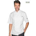 Helsinki fehér szakácskabát - rövid ujjú