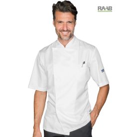 Helsinki fehér szakácskabát - rövid ujjú