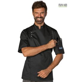 Madrid fekete séfkabát - rövid ujjú